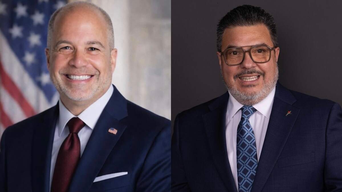 Doral Council Seat 4 candidates Peter Espinosa (left) and Gustavo Garagorry (right).